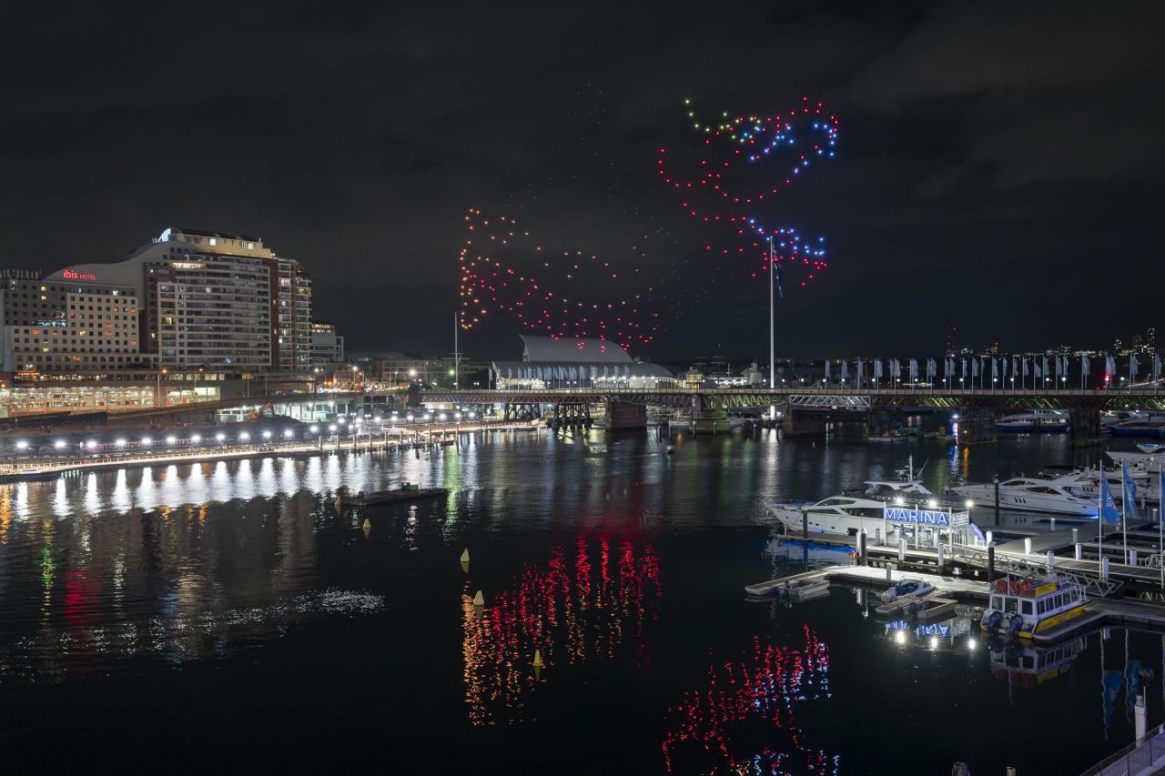 Shanghai new year drone show